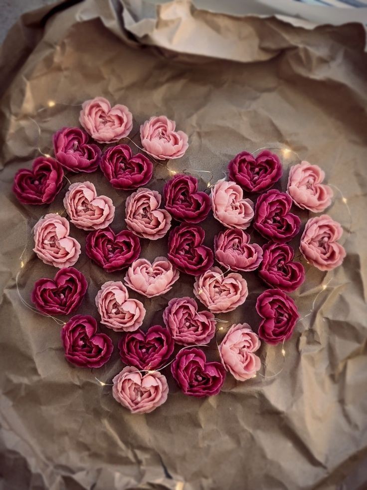 2Pc Heart Shape Scented Candles Rose Look Ideal For Home Decor and Gifts