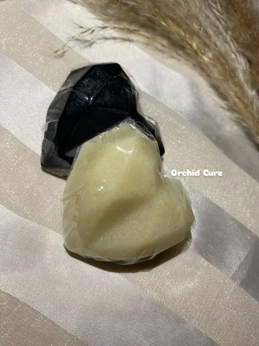2pc Mini size Herbal Soap Bars including 1pc Charcoal, 1pc Rice Soap in Heart Shape looking Cute for Gifts also, Best for All skin Types