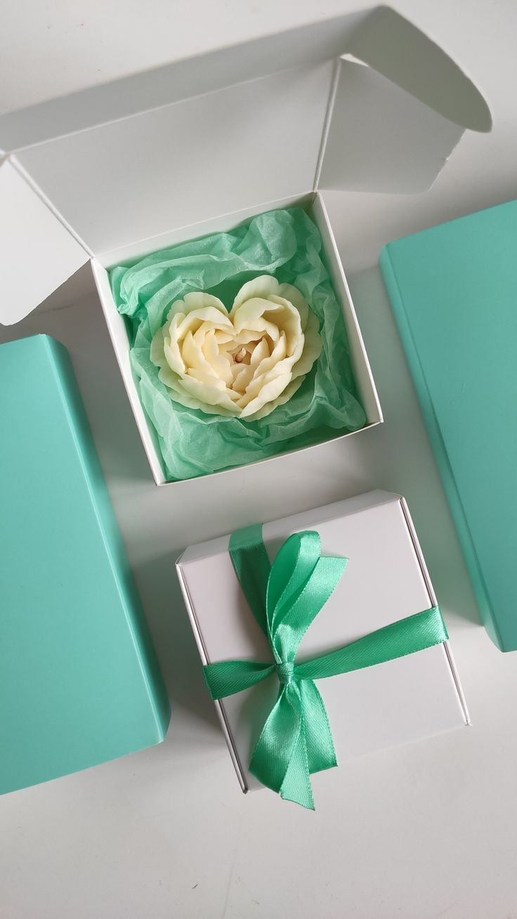 2Pc Heart Shape Scented Candles Rose Look Ideal For Home Decor and Gifts