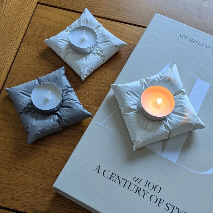 Buy One Get One Free 🆓 Pillow Shape Ashtray For Candles Holder Made With Concrete Looking Marvelous for Home decor and Candles