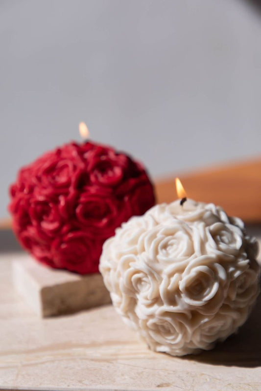 2pc Mini Flowerish Scents Candles Balls looking Gorgeous For Home decor and Gift Packs