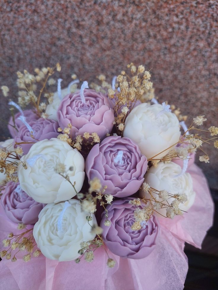 Scented Candle Flower Bouquet Looking Marvelous for Home Decor,Gifts, Wedding events,Room Decor, Birthday Parties