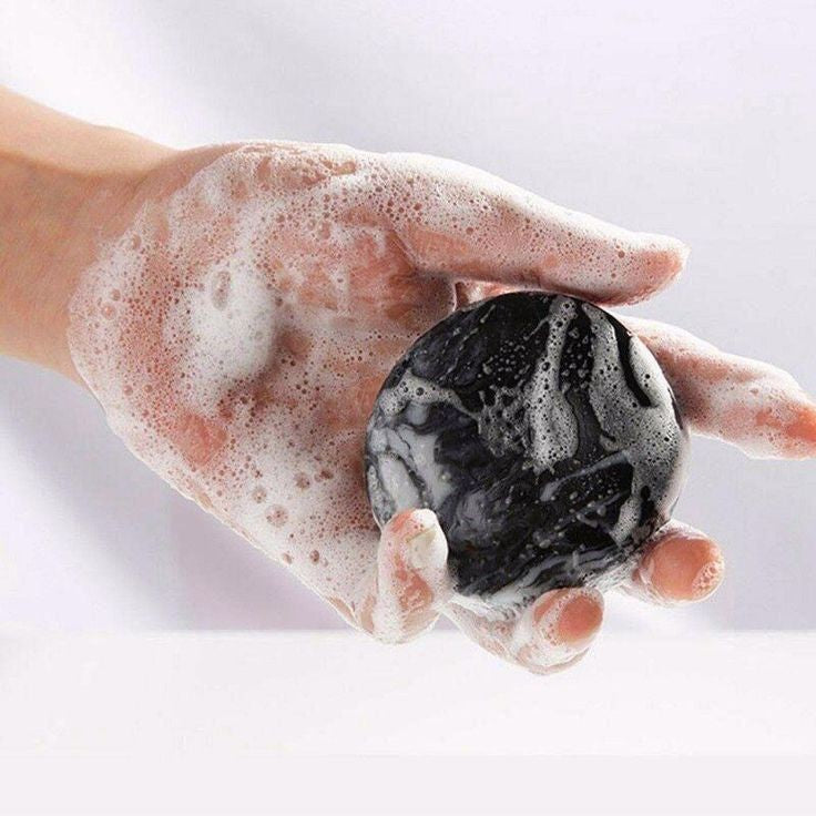 Pure Natural Charcoal Soap Bar  Feel like Scrub And Clean Skin Then Glow Naturally, Suitable for All Skin Types, Face and Body use
