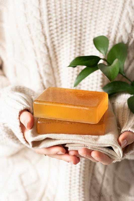 1Pc Turmeric Soap Bar Made with Natural Turmeric And Pear Soap Base .. Best For All Skin specially Dark Spots, Acne & Blemishes.. Ideal for Brightness